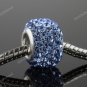 SWAROVSKI CRYSTAL 925 STERLING SILVER SQUARE EUROPEAN BIG HOLE CHARM BEAD