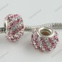DIAGONAL SWAROVSKI CRYSTAL 925 STERLING SILVER EUROPEAN BIG HOLE CHARM BEAD
