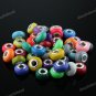 100X MIXED COLOR POLYMER CLAY BIG HOLE EUROPEAN CHARM BEADS WHOLESALE LOTS