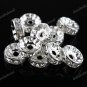 50PCS CLEAR CRYSTAL SPACER LOOSE BEADS JEWELRY FINDINGS WHOLESALE 10MM