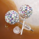 TRUE SILVER STICK COLORFUL SWAROVSKI CRYSTAL EARRINGS