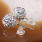 TRUE SILVER STICK COLORFUL SWAROVSKI CRYSTAL EARRINGS