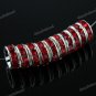 50PCS RED CRYSTAL SILVER SPACER LOOSE BEADS FINDINGS WHOLESALE 10MM
