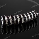 50PCS DEEP PURPLE CRYSTAL SILVER SPACER LOOSE BEADS FINDINGS WHOLESALE 10MM