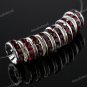50PCS DEEP RED CRYSTAL SILVER SPACER LOOSE BEADS FINDINGS WHOLESALE 10MM