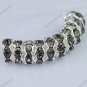 50X GRAY CRYSTAL SILVER SPACER LOOSE BEADS JEWELRY FINDINGS WHOLESALE LOTS 8MM