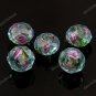 50X OCEAN BLUE LAMPWORK GLASS FACETED SPACER LOOSE BEADS JEWELRY FINDINGS 7X11MM