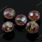 50X LIGHT PURPLE LAMPWORK GLASS FACETED SPACER LOOSE BEADS FINDINGS 7X11MM
