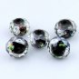 50X BLACK LAMPWORK GLASS FACETED SPACER LOOSE BEADS FINDINGS WHOLESALE 7X11MM