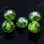 50X GREEN LAMPWORK GLASS FACETED SPACER LOOSE BEADS FINDINGS WHOLESALE 7X11MM