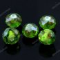 50X GREEN LAMPWORK GLASS FACETED SPACER LOOSE BEADS FINDINGS WHOLESALE 7X11MM