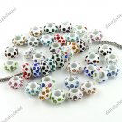 100X MIX COLOR CRYSTAL RESIN EUROPEAN CHARM BEADS FINDINGS WHOLESALE LOTS