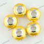 5X CLEAR CRYSTAL GOLDEN POLYMER CLAY EUROPEAN LOOSE BEADS JEWELRY FINDINGS