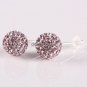 TRUE SILVER STICK PURPLE SWAROVSKI CRYSTAL EARRINGS 8MM