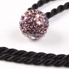 925 SILVER PURPLE SWAROVSKI CRYSTAL FLOWER PENDANT 14MM
