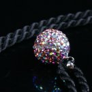 TRUE SILVER PURPLE AB SWAROVSKI CRYSTAL PENDANT 14MM