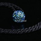 TRUE 925 SILVER BLACK AB SWAROVSKI CRYSTAL BALL PENDANT