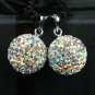 TRUE SILVER COLORFUL SWAROVSKI CRYSTAL BALL PENDANT