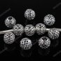 200X WHOLESALE 18KGP NET BALL EUROPEAN BIG HOLE CHARM BEADS JEWELRY FINDINGS