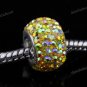 SWAROVSKI CRYSTAL 925 SILVER EUROPEAN BIG HOLE BEAD FIT CHARM BRACELET