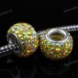 SWAROVSKI CRYSTAL 925 SILVER EUROPEAN BIG HOLE BEAD FIT CHARM BRACELET