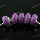100X WHOLESALE VIOLET POLYMER CLAY EUROPEAN CHARM BEADS JEWELRY FINDINGS