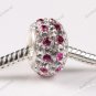 925 STERLING SILVER MIXED SWAROVSKI CRYSTAL EUROPEAN BIG HOLE CHARM BEAD