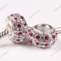925 STERLING SILVER MIXED SWAROVSKI CRYSTAL EUROPEAN BIG HOLE CHARM BEAD