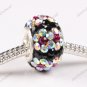 925 STERLING SILVER MIXED SWAROVSKI CRYSTAL EUROPEAN BIG HOLE CHARM BEAD