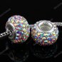 SWAROVSKI AB CRYSTAL AUTHENTIC 925 STERLING SILVER EUROPEAN BIG HOLE CHARM BEAD