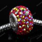 SWAROVSKI AB CRYSTAL AUTHENTIC 925 STERLING SILVER EUROPEAN BIG HOLE CHARM BEAD