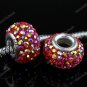SWAROVSKI AB CRYSTAL AUTHENTIC 925 STERLING SILVER EUROPEAN BIG HOLE CHARM BEAD
