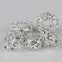 20X WHOLESALE CLEAR CRYSTAL SILVER BIG HOLE CHARM BEADS