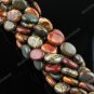 12X16 MM NATURAL PICASSO JASPER GEMSTONE FLAT OVAL LOOSE BEADS 1 STRAND