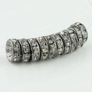 10X CLEAR CRYSTAL SPACER LOOSE BEADS JEWELRY FINDINGS 10MM