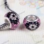 FLOWER EYES SWAROVSKI CRYSTAL 925 STERLING SILVER FINDINGS EUROPEAN CHARM BEAD