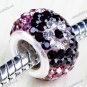FLOWER EYES SWAROVSKI CRYSTAL 925 STERLING SILVER FINDINGS EUROPEAN CHARM BEAD