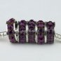 20X WHOLESALE DEEP PURPLE CRYSTAL EUROPEAN BIG HOLE CHARM BEADS FINDINGS