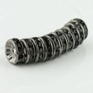 50X BLACK CRYSTAL SPACER LOOSE BEADS FINDINGS WHOLESALE LOTS 10MM