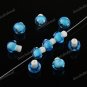 200X OCEAN BLUE MUSHROOM LAMPWORK GLASS SPACER LOOSE BEADS FINDINGS WHOLESALE