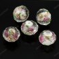 50X WHITE FACETED LAMPWORK GLASS SPACER LOOSE BEADS WHOLESALE FINDINGS 12MM