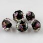 50X BLACK FACETED LAMPWORK GLASS LOOSE BEADS JEWELRY FINDINGS WHOLESALE 12MM