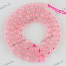 4MM PINK ROSE QUARTZ CRYSTAL GEMSTONE ROUND BALL LOOSE BEADS FINDINGS 1 STRAND