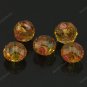 50X GOLDEN FACETED LAMPWORK GLASS LOOSE BEADS FINDINGS WHOLESALE 8X12MM