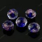 50X SAPPHIRE FACETED LAMPWORK GLASS LOOSE BEADS FINDINGS WHOLESALE 8X12MM