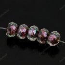 50X COFFEE FACETED LAMPWORK GLASS LOOSE BEADS FINDINGS WHOLESALE 8X12MM