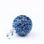 TRUE SILVER DEEP BLUE SWAROVSKI CRYSTAL PENDANT 14MM