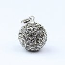 AUTHENTIC SILVER GRAY SWAROVSKI CRYSTAL PENDANT 14MM
