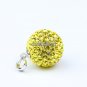 AUTHENTIC SILVER YELLOW SWAROVSKI CRYSTAL PENDANT 14MM