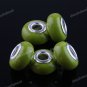 100X WHOLESALE OLIVE POLYMER CLAY EUROPEAN CHARM BEADS FIT BRACELET